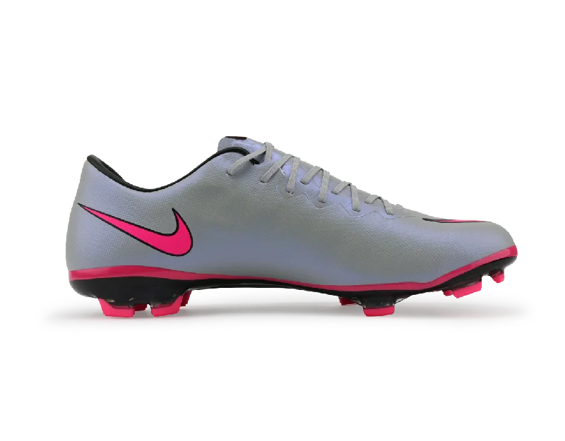 Nike Kids Mercurial Vapor X FG Wolf Grey/Vivid Pink/White