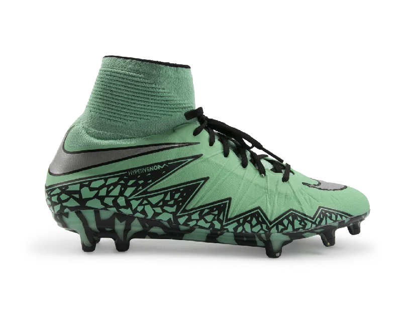 Nike Men's Hypervenom Phantom II FG Green Glow/Metallic Silver/Hyper Orange