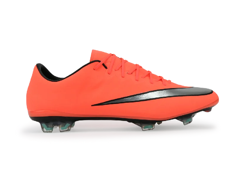 Nike Men's Mercurial Vapor X FG Bright Mango/Metallic Silver/Hyper Turquoise