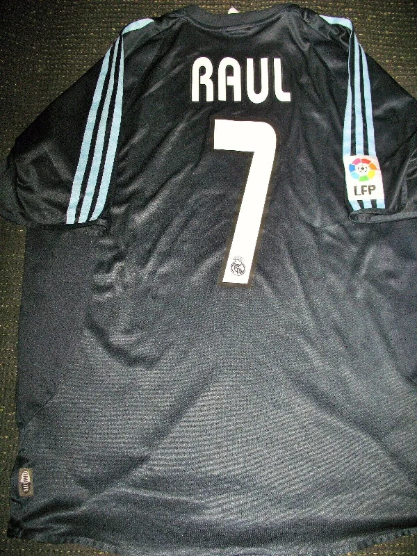 Raul Real Madrid Navy Jersey 2003 2004 Camiseta Trikot Maglia Shirt L