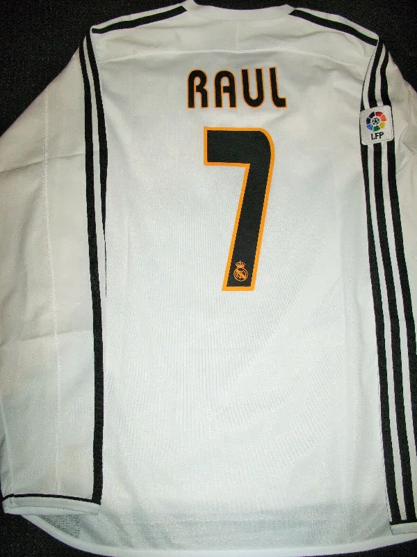 Raul Real Madrid Player Issue 2003 2004 Long Sleeve Jersey Camiseta Shirt