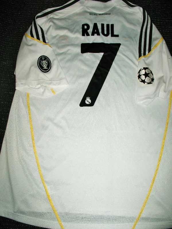 Raul Real Madrid UEFA 2009 2010 Jersey Shirt Camiseta Trikot XL