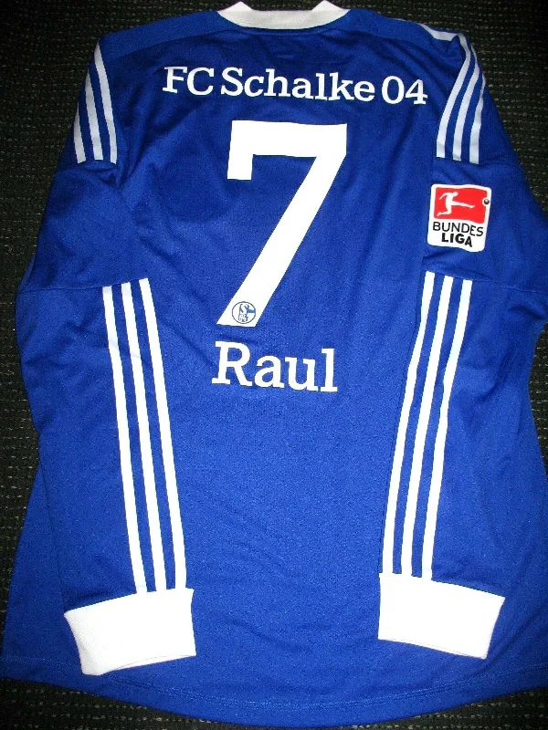 Raul Schalke 04 2011 2012 LAST MATCH PLAYER ISSUE Jersey Shirt Camiseta L