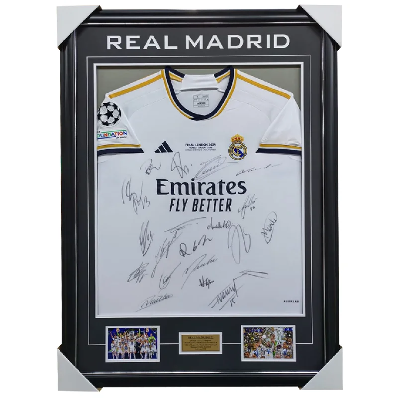 Real Madrid 2024 Champions League Team Signed Jersey Framed + COA - 5966