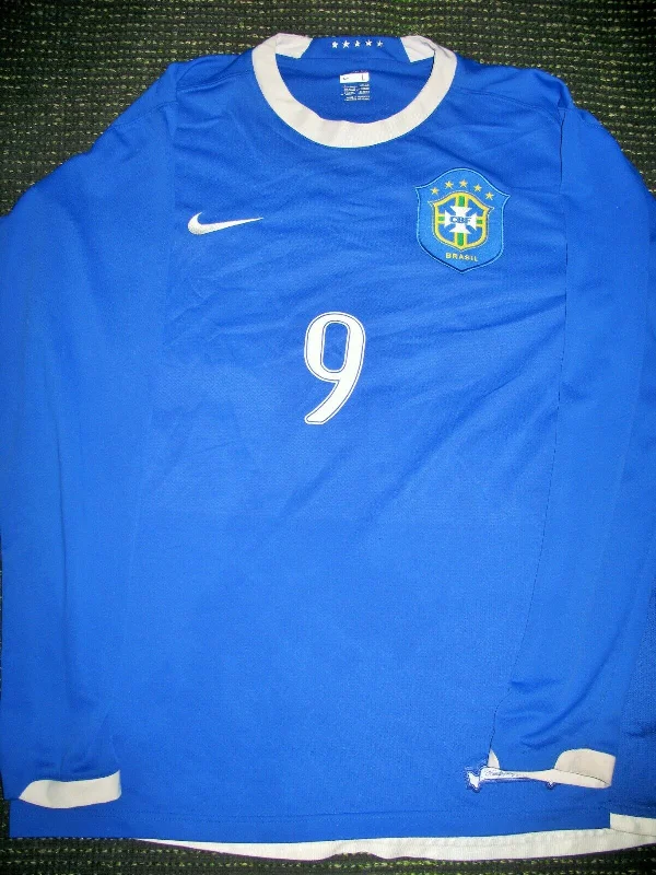 Ronaldo Brazil 2006 Blue Long Sleeve Jersey Shirt Camiseta Maglia L