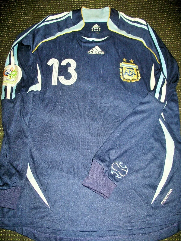 Scaloni Argentina 2006 World Cup MATCH ISSUED Blue Jersey Shirt Camiseta M