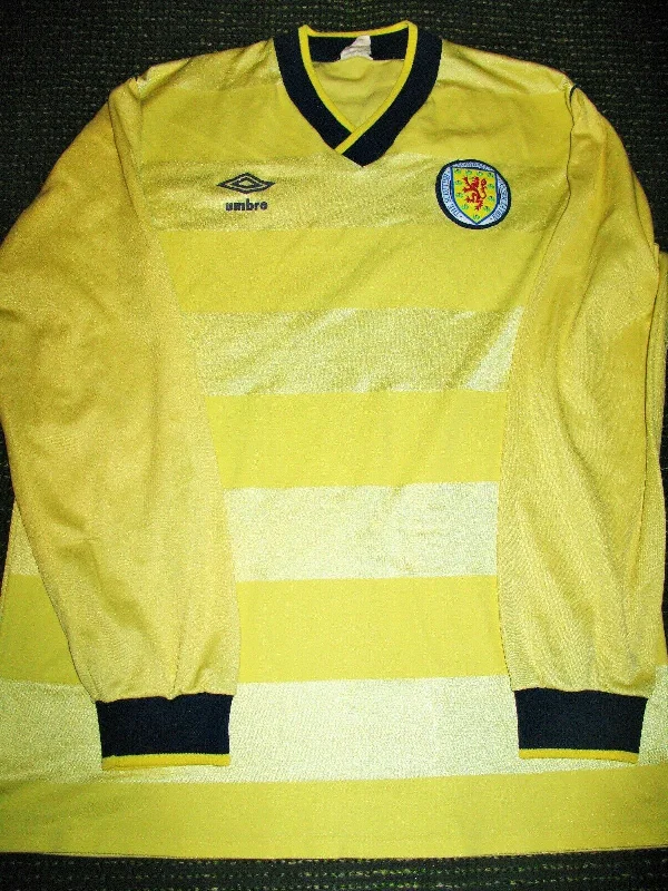 Scotland Umbro 1985 1986 World Cup Yellow Jersey Shirt Trikot L