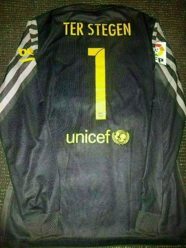 Ter Stegen Barcelona 2015 2016 Match Worn Black Jersey Shirt Trikot