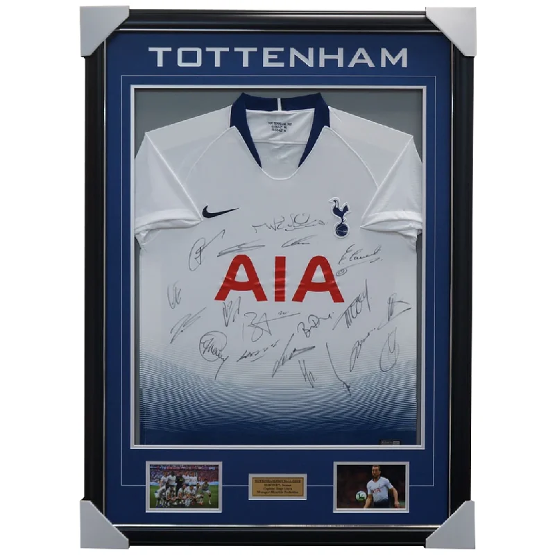 Tottenham Hotspurs F.C. 2018/19 Team Signed Jersey Champions League Finalists Jersey Framed - 3703