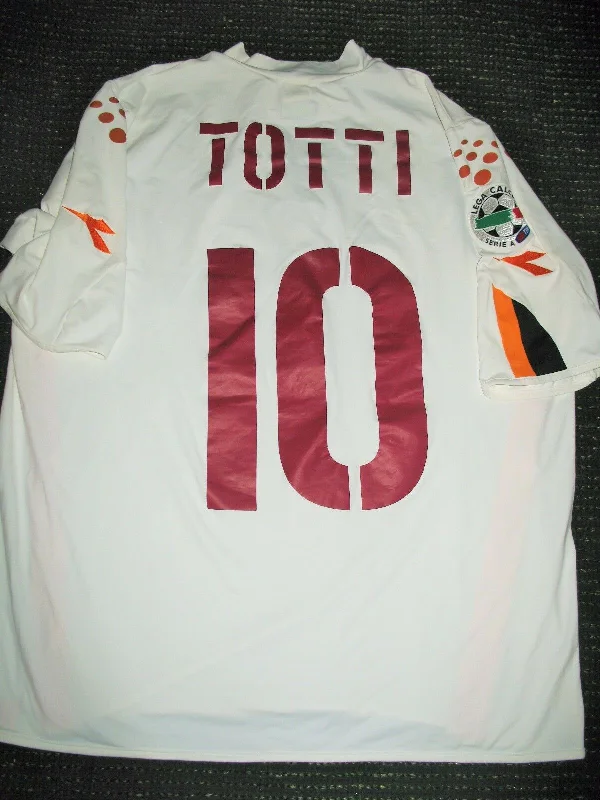 Totti As Roma Diadora 2004 2005 White Jersey Shirt Maglia XL