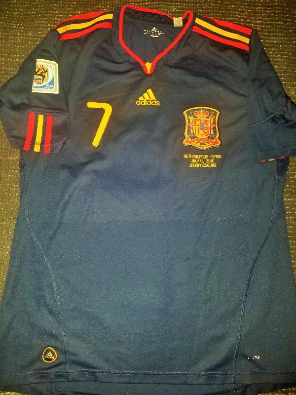 Villa Spain 2010 WORLD CUP FINAL Jersey Espana Camiseta Shirt XL