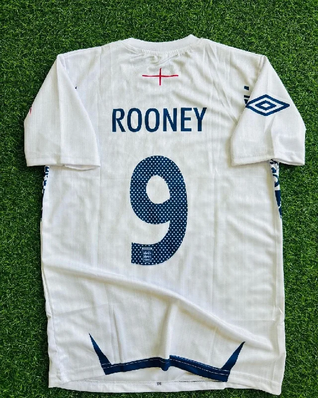 Wayne Rooney 2007-09 England White Retro Jersey