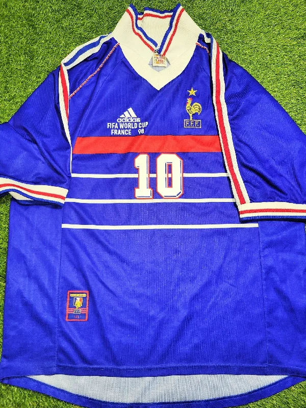 Zidane France 1998 WORLD CUP FINAL Soccer Jersey Shirt XL