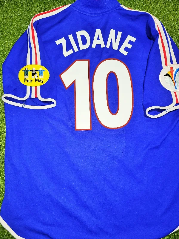 Zidane France 2000 EURO CUP Home Soccer Jersey Shirt XL SKU# 647194