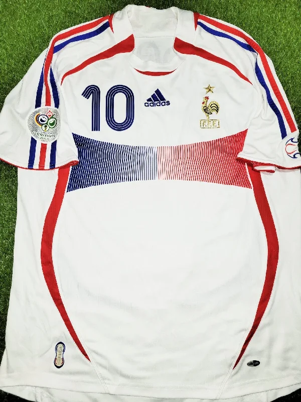 Zidane France 2006 WORLD CUP FINAL Soccer Jersey Shirt L SKU# 740125 AZB001