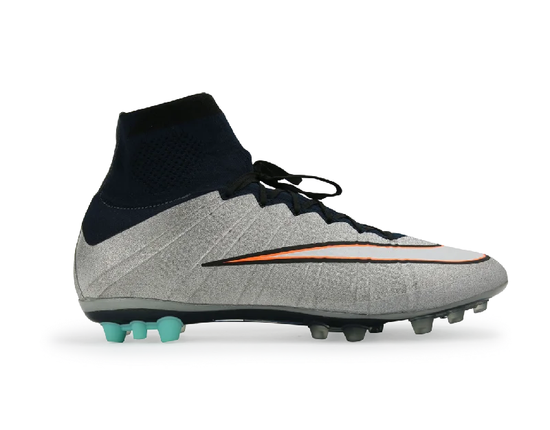 Nike Men's Mercurial Superfly CR AG Metallic Silver/Hyper Turquoise/Black