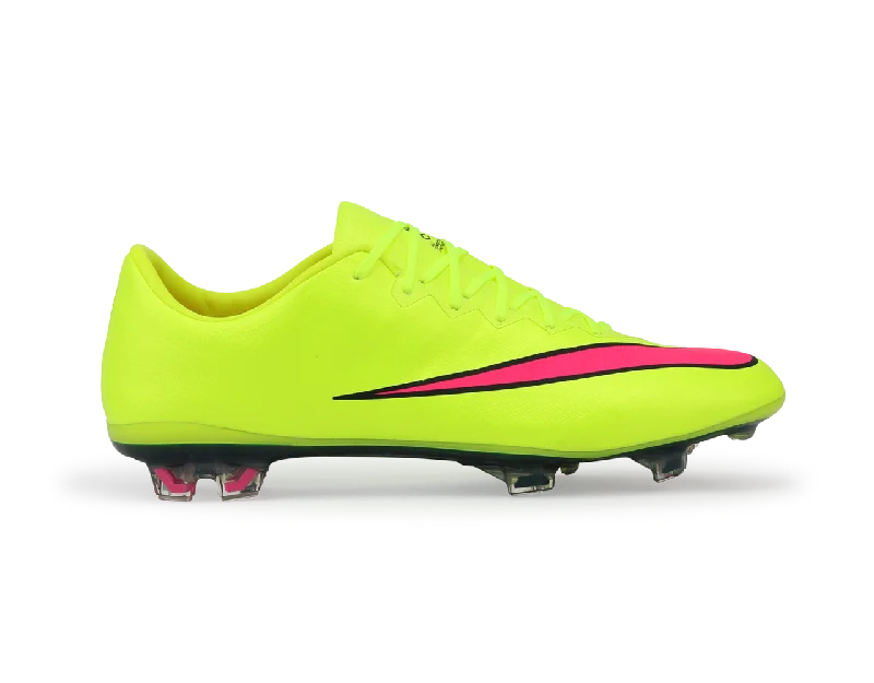 Nike Men's Mercurial Vapor X FG Volt/Hyper Pink/Black Volt